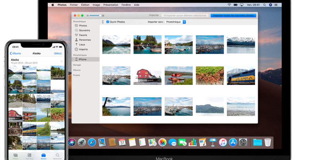 transférer photos iphone vers mac